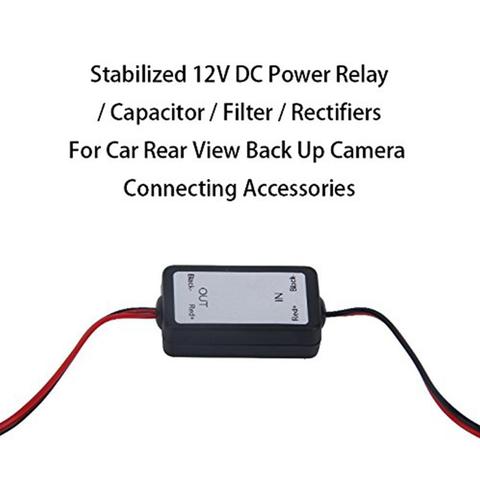 12V DC Power Relay Capacitor Filter Connector Rectifier for Car Rear View Backup Camera Rectifier Auto Car Camera Filter #303049 ► Photo 1/6