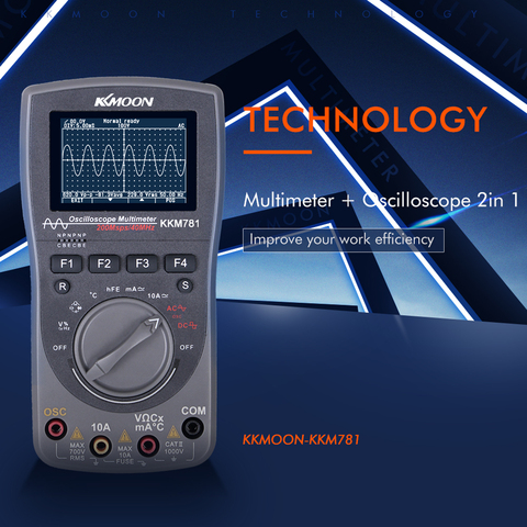 KKmoon 40MHz 200Msps/S Multimeter Digital Storage Scopemeter 2-in-1 Digital Oscilloscope OSC 6000 Counts True RMS Multimeter ► Photo 1/6