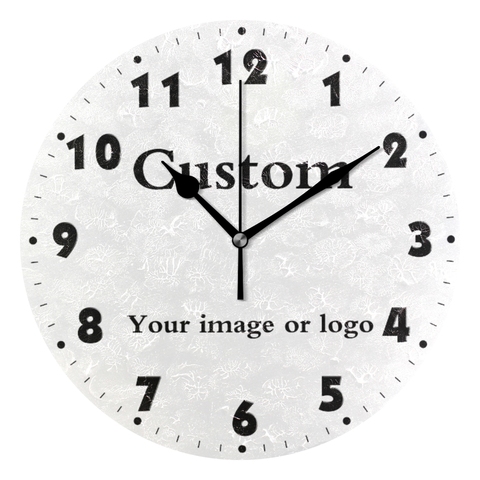 Custom Your Own Round Wall Clock Quiet Battery Operated Wall Watch Silent Non Ticking High Quality Tailor-Made Home Decor Clock ► Photo 1/6