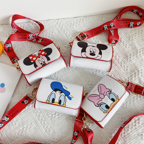 Women's Bag Mickey Mouse Cartoon Pictures Shoulder Bags Cute Girl Messenger  Bag Coin Purse Fashion Anime Women Bags Gifts