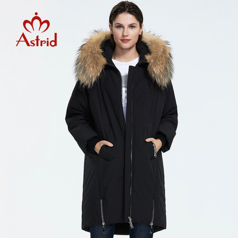 Astrid 2022 Winter new arrival down jacket women loose clothing with fur outerwear high quality thick cotton women coat AR-9246 ► Photo 1/6