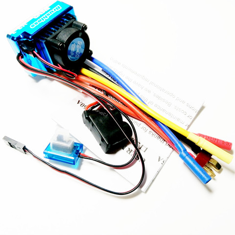 Waterproof 45A 60A 80A 120A Brushless ESC Electric Speed Controller Dust-proof for 1/8 1/10 1/12 RC Car Crawler RC Boat Part ► Photo 1/3