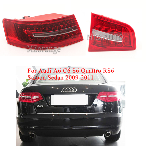 LED Rear tail light For Audi A6 C6 S6 Quattro RS6 Saloon Sedan 2009-2011 Tail Stop Signal Brake Lights Rear turn Fog lamp ► Photo 1/6