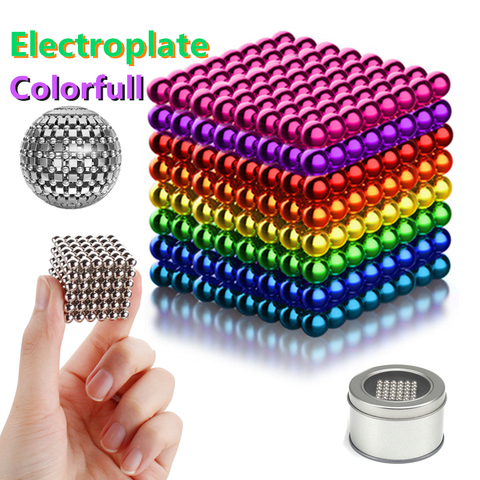 DIY Metal Neodymium Magic 5mm Magnet Magnetic Balls Blocks Cube