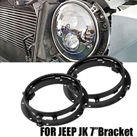 7 Inch Round LED Headlight Mounting Bracket Ring For Car J-eep Wrangler JK Land rover defender for H-arley Motorcycle 7