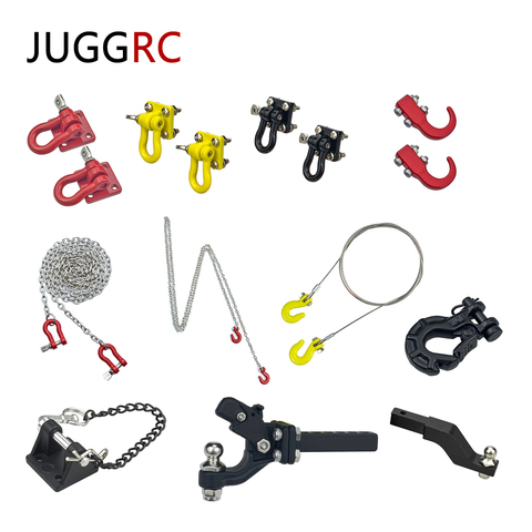 1/10 Scale Accessories Metal Tow Hook Trailer Rope Chain Trailer shackle for RC Crawler Car Axial SCX10 Traxxas TRX4 Tamiya CC01 ► Photo 1/6