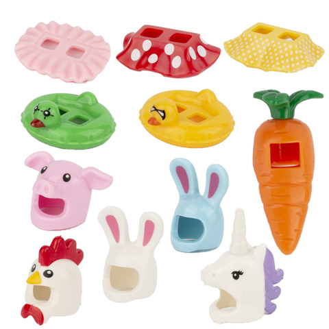 City Figures Headgear Helmet Building Blocks Animal Parts Rabbit Mini Hat Cute Duck Accessories Girl Skirt Unicorn Plant Bricks ► Photo 1/4