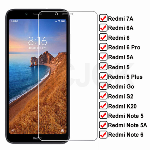 9H Tempered HD Glass For Xiaomi Redmi 7A 6A 5A Go S2 K20 Screen Protector Glas Redmi 5 Plus Note 5 5A 6 Pro Protective Film Case ► Photo 1/6