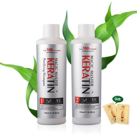120ml 0% FORMALDEHYDE Keratin Set NO SMELL NO SMOKE NO IRRITATION Straighten and Care Hair Treatment ► Photo 1/1