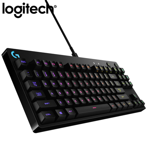 Logitech G Pro Wired Gaming Mechanical Ergonomic Keyboard LIGHTSYNC RGB Backlight12 Programmable F-Key Macros Gx Clicky Switches ► Photo 1/6