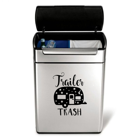 Trailer Trash Vinyl Mural Art Sticker Decals For Camper Trailer Trash Can Decoration vinilos decorativos para paredes ► Photo 1/6