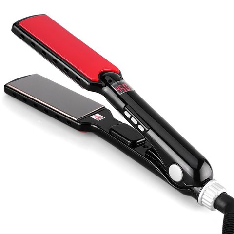 RUCHA Professional Flat Iron 470F High Temperature Wide Plates Straightening Irons MCH Titanium Keratin Treatment Styling Tools ► Photo 1/6