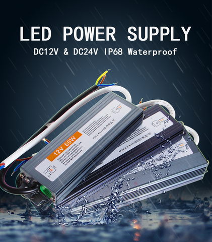 AC DC Transformers 12V 24V Power Supply 12 24 V Volt IP67 IP68 Outdoor Waterproof 24V Power Supply AC-DC 220V TO 12V10W-400W ► Photo 1/6