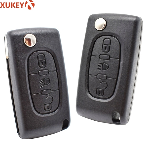 3 Buttons Car Key Replacement Remote Key Cover Shell For Citroen C2 C3 C4 C5 C6 C8 Fob Case Smart Key Repair Kit VA2 Blade ► Photo 1/6