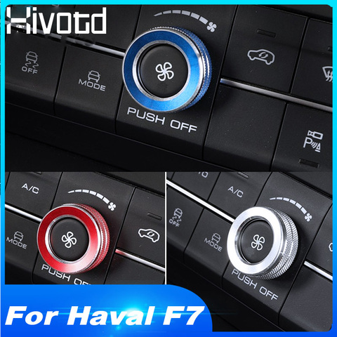 Hivotd For Haval F7 F7X car air conditioning switch AC knob cover Control adjustment sticker decoration interior accessory 2022 ► Photo 1/6