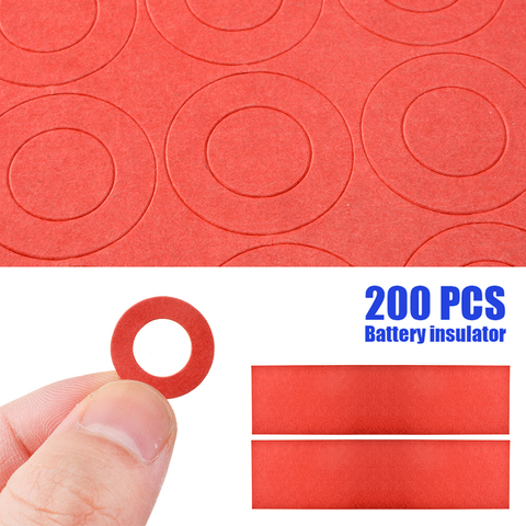 200pcs Battery Positive and Negative Electrode Insulator Glue Pads Adhesive Cardboard Paper for 18650 Batteries Insulation Ring ► Photo 1/6