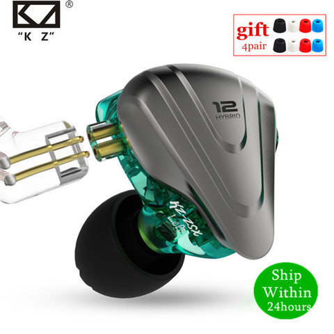 KZ ZSX 1DD+5BA 12 Unit Hybrid In-ear Earphones HIFI Metal Headset Music Sport  KZ ZS10 PRO AS12 AS16 ZSN PRO C12 DM7 as06 v90 ► Photo 1/6