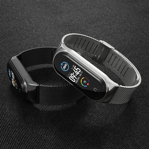 Strap For Mi Band 5 Strap For Mi Bracelet 4 Metal Strap For Mi Band 3 Wristband For Xiaomi Band Strap 5 NFC Global Version ► Photo 1/6