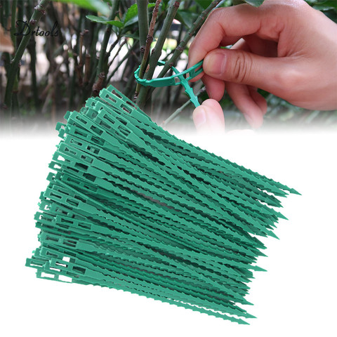 50/30 Pcs Fishbone AdjustableReusable Garden Plastic Plant Belt Ties Tie Garden Fishbone Band Tools  Multi-Use For Secure Vine ► Photo 1/6