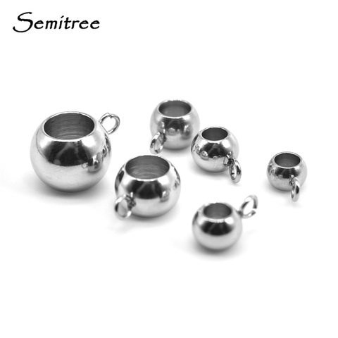 Semitree 20pcs Stainless Steel Big Hole Spacer Beads Loose Beads for Jewelry Making Charm Bracelets DIY Jewelry Making Supplies ► Photo 1/5