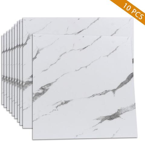 Self-adhesive Floor Tiles Sticker Marble Wallpaper Waterproof Non-slip Kitchen Backsplash Peel and Stick Floor Tiles 30x30cm ► Photo 1/6