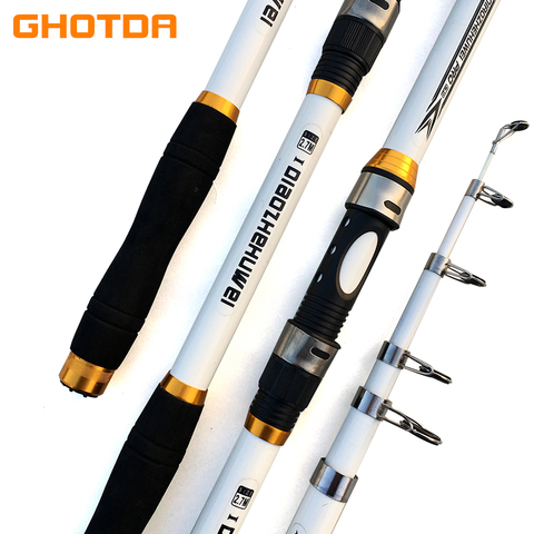 GHOTDA Pesca rod Hard  Fishing Rod 2.1/-3.6 FRP Carbon Fiber fishing Rod rivers and lakes fishing Equipment Practical Tool ► Photo 1/6