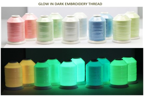 Glow In the Dark Machine Sewing Embroidery Thread 1000Y Each Spool, 5 Popular Colors optional ► Photo 1/6