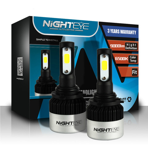 NIGHTEYE 9000LM H4 H11 H7 Led Car Headlights Bulbs 6500K H8 H1 HB3 9005 HB4 9006 72W 360 degree Automotive Fog Lights Auto Lamps ► Photo 1/6