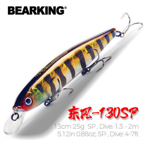 Bearking 13cm 25g Tungsten balls long casting New model fishing lures hard bait dive 1.3 - 2m quality professional minnow ► Photo 1/6