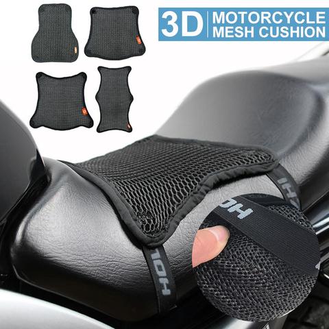Motorcycle Seat Cushion Cover 3D Mesh Protector Insulation Cushion Honeycomb Motorcycle Seat Cover Universal For Electric Bike ► Photo 1/6
