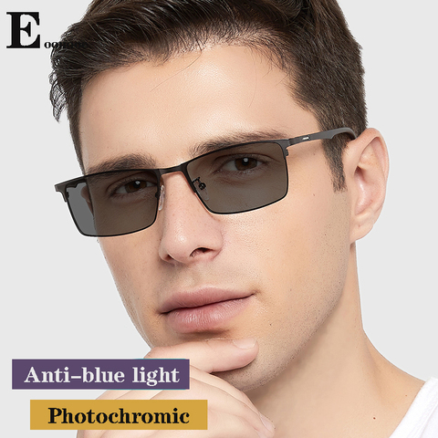 Fashion Aolly Men Glasses Frame Anti-blue lens Myopia Photochromic Reading Glasses CR39 Lens ► Photo 1/6