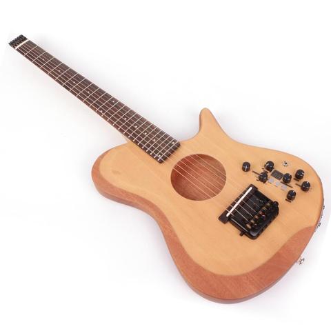 Headless electric acoustic silent left right hand guitar travel mini portable built in effect free shipping ► Photo 1/6