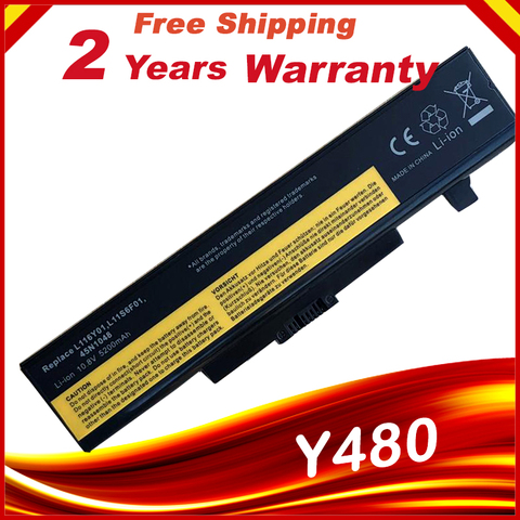 6 cells battery for Lenovo IdeaPad Y480 G500 G710 G700 Z580 G480 G585 Y480 Y485 Y580 Z380 Z580 G400 G485 G580 Y480N ► Photo 1/6