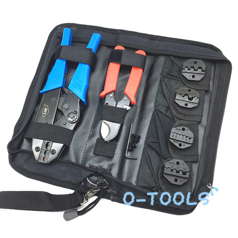 Crimping tools hand tool set for crimp terminals and connector with cable cutter pliers replaceable dies LS-K03C,multi tool kits ► Photo 1/5