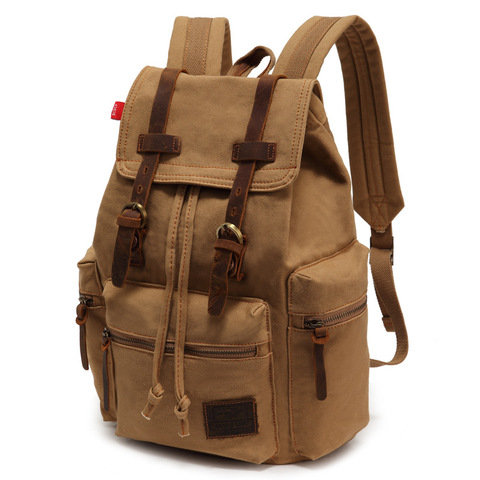 AUGUR New 17 inch men's backpack vintage canvas backpack school bag men's travel bags large capacity travel laptop backpack bag ► Photo 1/6