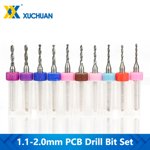 10pcs 1.1-2.0mm PCB Drill Bit Set 3.175mm Shank Printed Circuit Board Engraving Bit Carbide Micro Drill Bit ► Photo 1/6