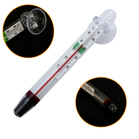 1PC Useful GlassTube Aquarium Fresh/Salt Fish Thermometer Temperature Submersible Suction Aquariums Tanks Decor Function Great ► Photo 1/6