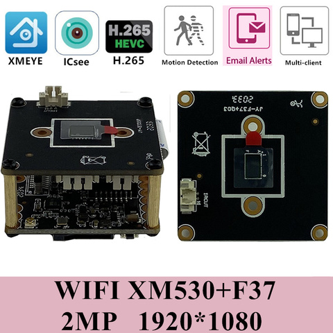 IP WIFI Wireless Camera Module Board XM530+F37 1920*1080 25FPS Network Two-Way Audio Support 8-128G SD Card P2P CMS XMEYE RTSP ► Photo 1/6