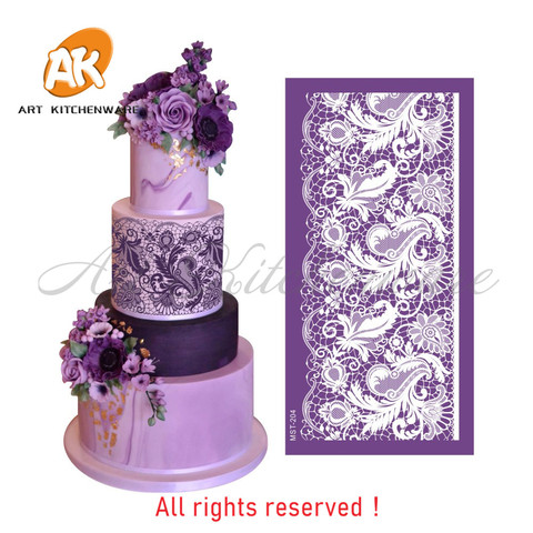 Flowers Mesh Stencil Lace Wedding Cake Stencil Cake Decorating Tools Soft Fabric Stencils for Fondant Cake Mold Bakery ► Photo 1/3