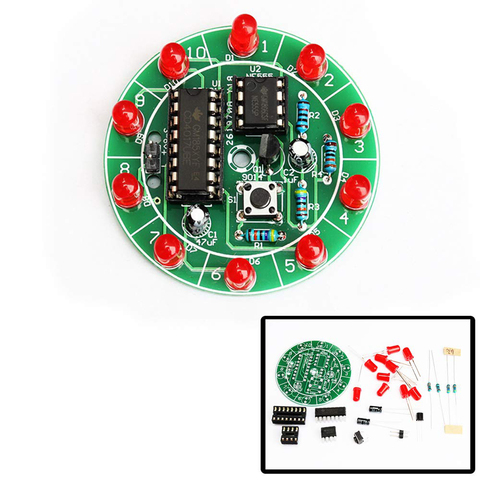 diy electronic kit set Electronic lucky turntable Water lamp lottery Diy assembly small production competition Welding practice ► Photo 1/6