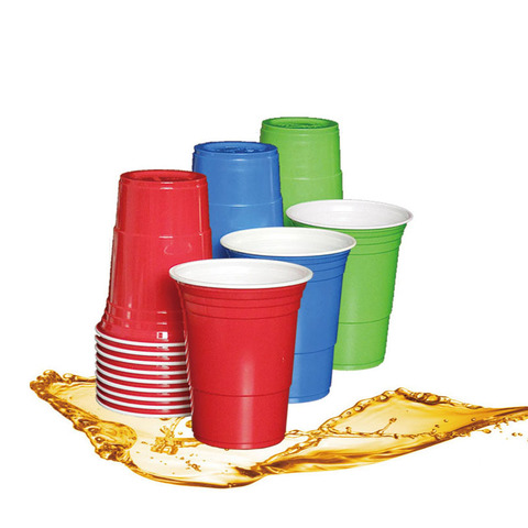 50Pcs/Set 450Ml Red Disposable Plastic Cup Party Cup Bar Restaurant  Supplies Household Items for Home