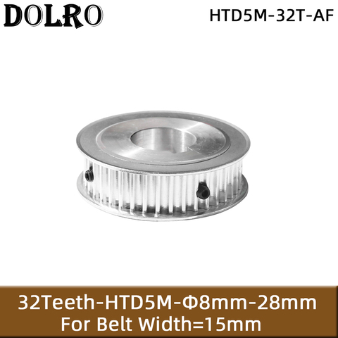 32 Teeth HTD 5M Timing Synchronous Pulley Bore 8/10/12/12.7/14/15/16/17/19/20/22/24/25/28mm for Width15mm HTD5M 32Teeth 32T AF ► Photo 1/6