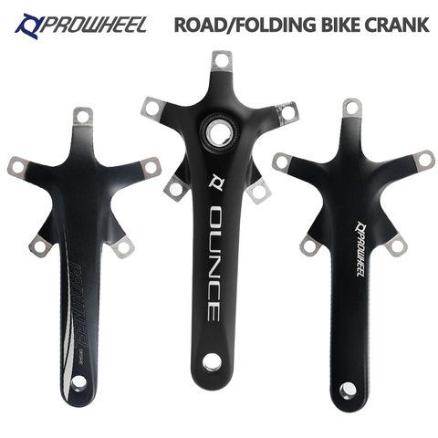 PROWHEEL 110/130BCD Aluminum Alloy Road Bike Crank 170/172.5mm ROAD/Foldable Cycling Cranks and BB Bottom Bracket Bicycle Parts ► Photo 1/6