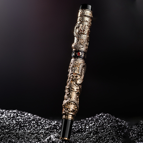 Luxury High Quality JinHao Dragon Fountain Pen Vintage Ink Pens for Writing Office Supplies Stationery Gift caneta tinteiro ► Photo 1/1