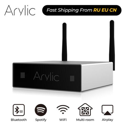 Arylic A50 Mini Home WiFi receiver and Bluetooth HiFi power Stereo Class D digital multiroom network audio amplifier with usb ► Photo 1/6