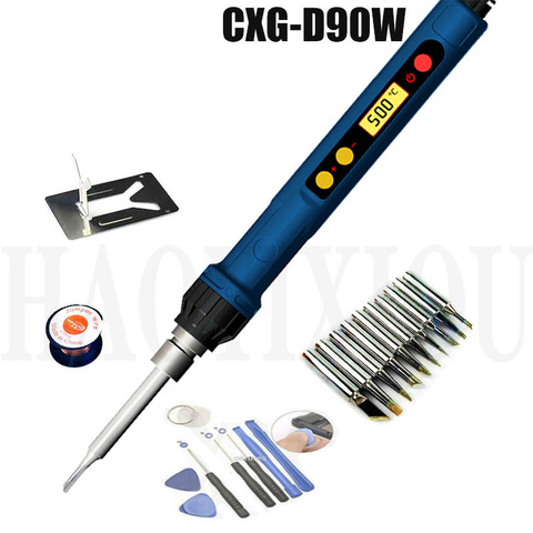 CXG Electric Soldering Iron  D90W  220V 110V Digital Thermostat LCD Display Sleep Function Plug-IN Core Welding Tool ► Photo 1/6