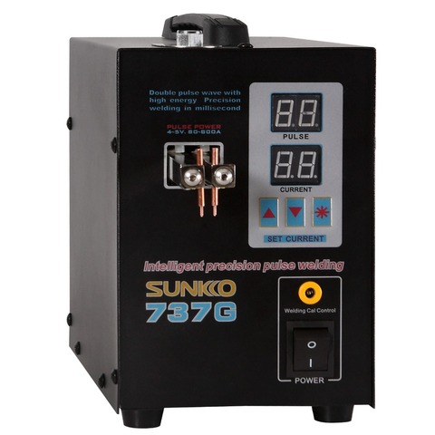 SUNKKO 737G Spot welder 1.5kw LED illumination Dual Digital Display double pulse Welding Machine for 18650 battery ► Photo 1/3