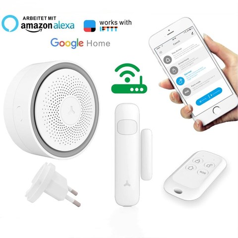 Wireless Security Alarm Accessory Smoke Gas Detector Signal Repeater Strobe Siren PIR Vibrate Door Water Sensor Remote Control ► Photo 1/6