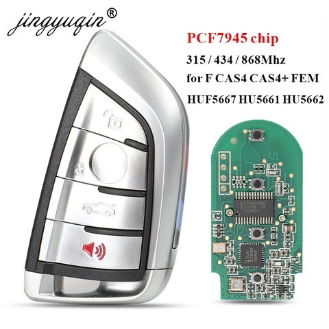 jingyuqin Car Smart Remote Key Keyless Entry For BMW 3 5 7 F Series FEM/CAS4/CAS4+ HUF5663 HU5661 HU5662 315/433/868Mhz PCF7945P ► Photo 1/5