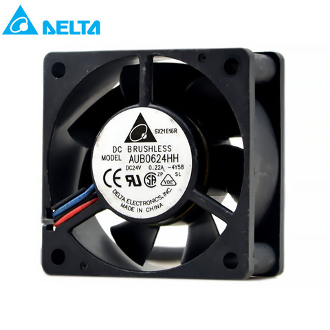 original for delta AUB0624HH 6025 6cm 60X60X25MM 24V 0.22A 6CM Inverter Radiator Fan ► Photo 1/2